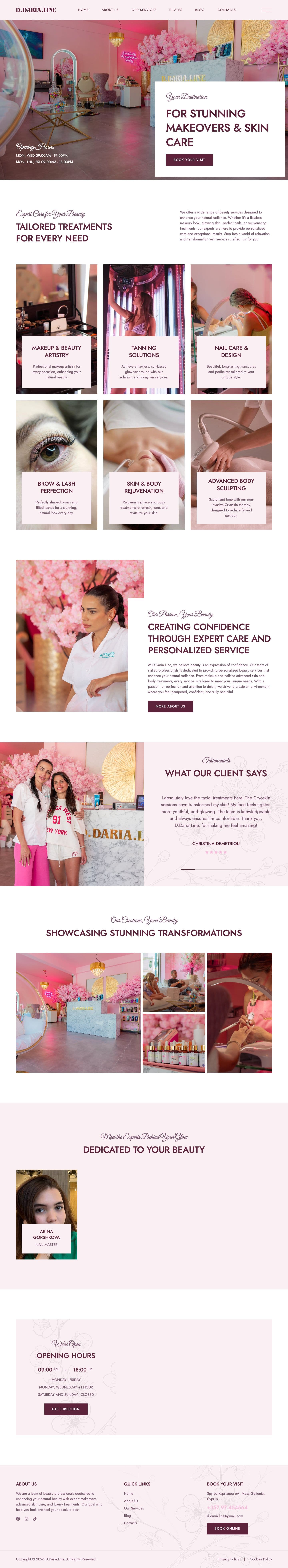 D.Daria.Line website, full page